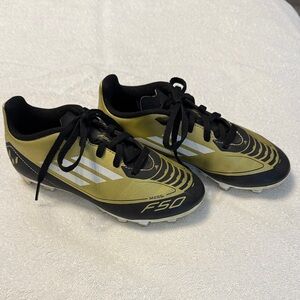 Adidas Messi F50 Black and Gold Cleats